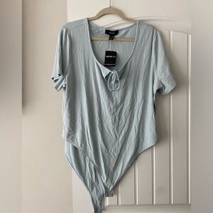 Baby Blue Forever 21 Top 3x